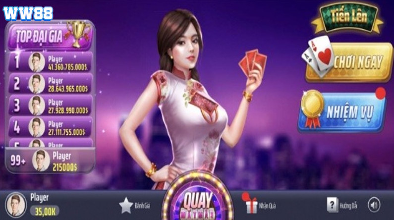 Một số tựa game bài hot nhất WW88